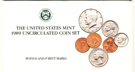 1989 P & D  MINT SET IN ORIGINAL PACKAGE-FIXED PRICE WITH SHIPPING INCLUDED..... 