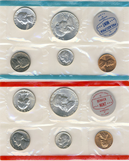 1963 Mint Set U.S. Mint Uncirculated Coin Sets