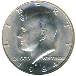 1980-1981 1984-1989 P D Kennedy Half Dollar BU Mint Cello Run Set 16 US Coins 
