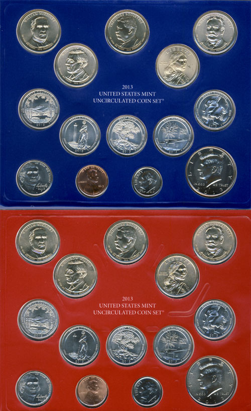 2013 P&D United States Mint Uncirculated Coin Set 56 Coins 2014 